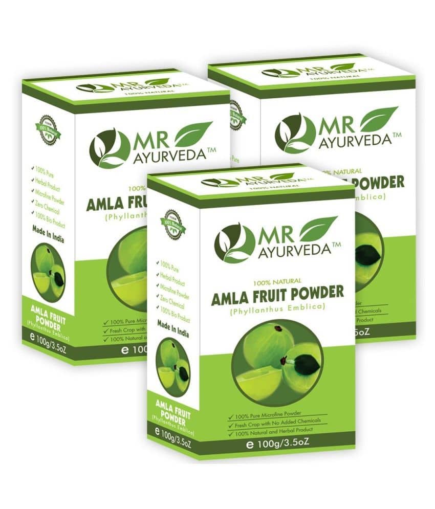 MR Ayurveda Amla Powder Hair & Skin Care Hair Scalp Treatment 300 g Pack of 3