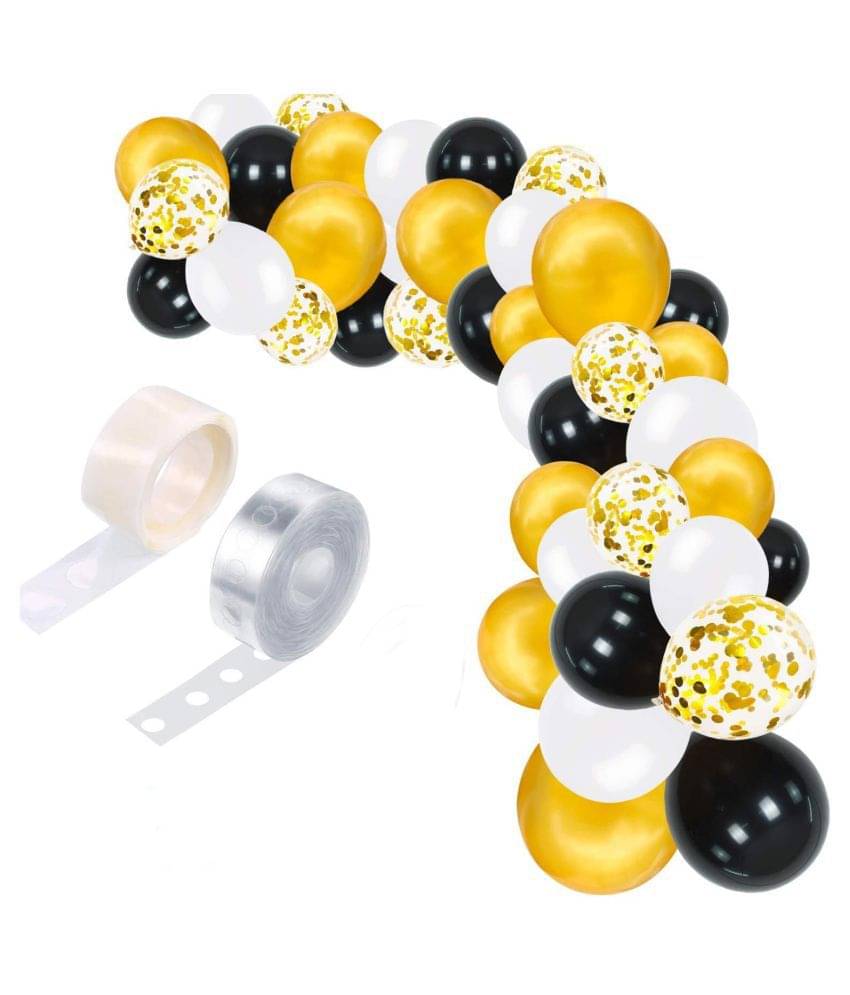 SANA PARTY DECORATION ZYOZI Party Decoration 112 Pieces Black Gold