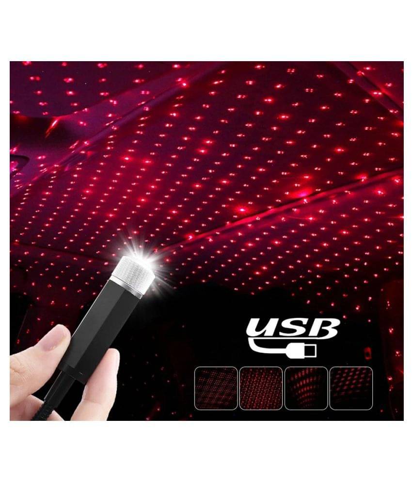 USB - Roof LED Laser Decoration Night Galaxy Light, Interior Mini Ambient Projector Lights Red USB - Roof LED Laser Decoration Night Galaxy Light, Interior Mini Ambient Projector Lights Red