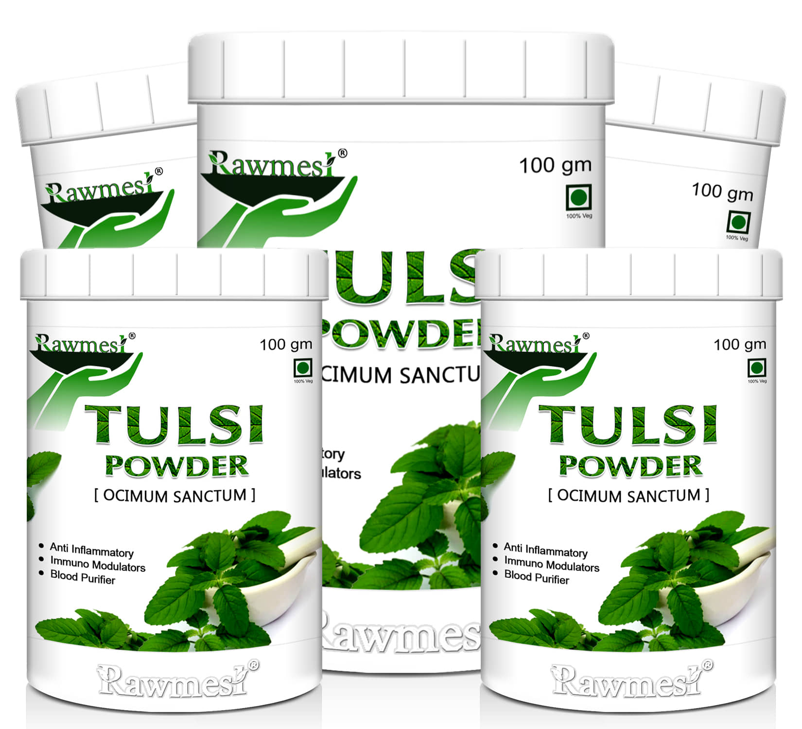 Rawmest Tulsi Powder 500 Gm Pack of 5