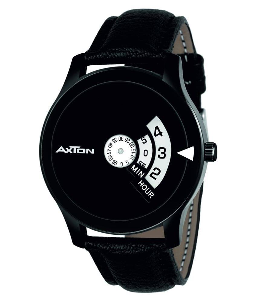     			Axton AXT1601PADU BLK STRP Leather Analog Men's Watch