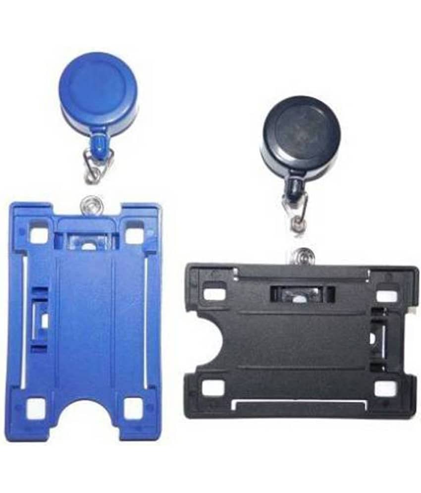 Dey's Plastic ID Badge Holder (Blue +Black) (Pack of 2) - Stationery | Buy online on ZillyBuy
