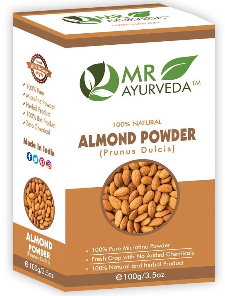     			MR Ayurveda 100% Herbal Almond Powder Face Pack Masks 100 gm