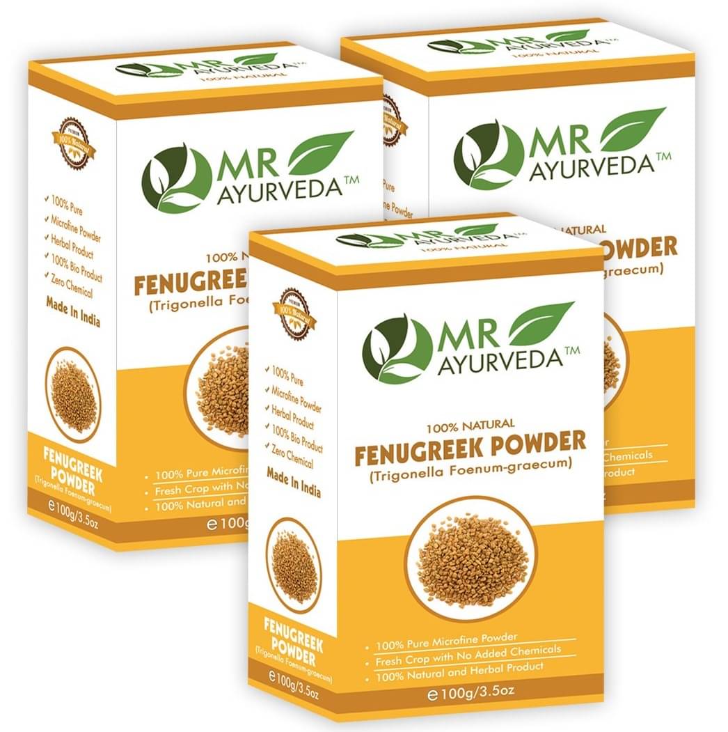     			MR Ayurveda 100% Pure Fenugreek Powder Hair Scalp Treatment 300 g Pack of 3