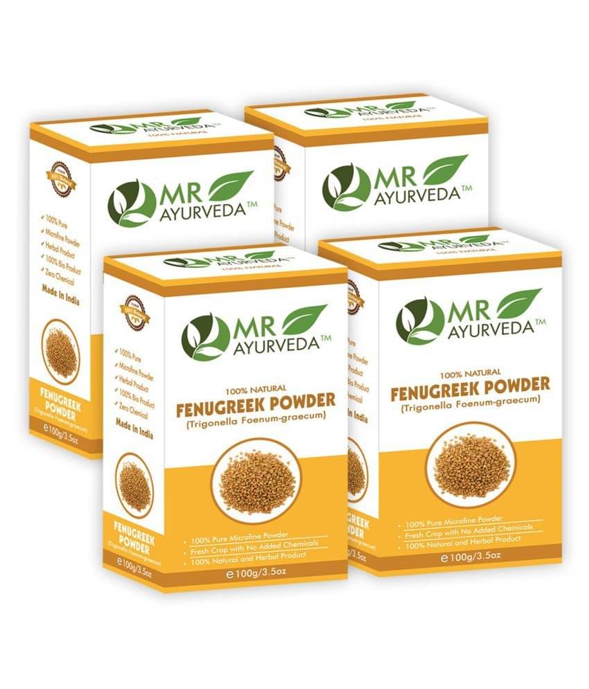     			MR Ayurveda (Methi Powder) Fenugreek Hair Scalp Treatment 400 g Pack of 4