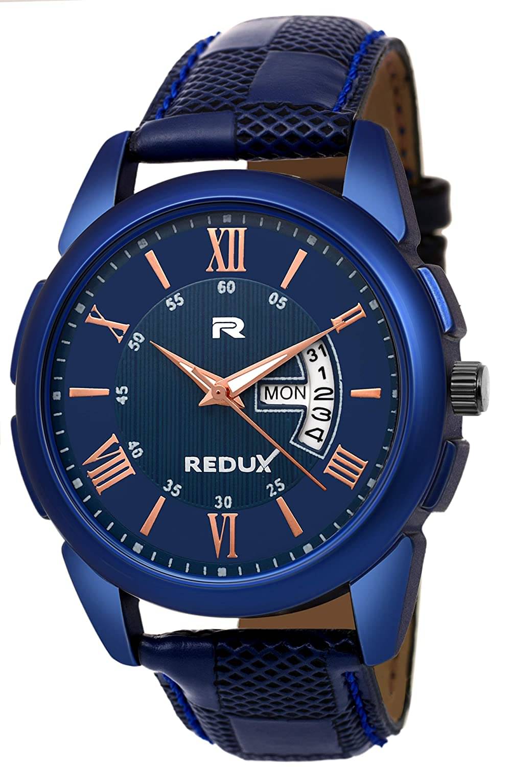     			Redux - Blue Leather Analog Men's Watch