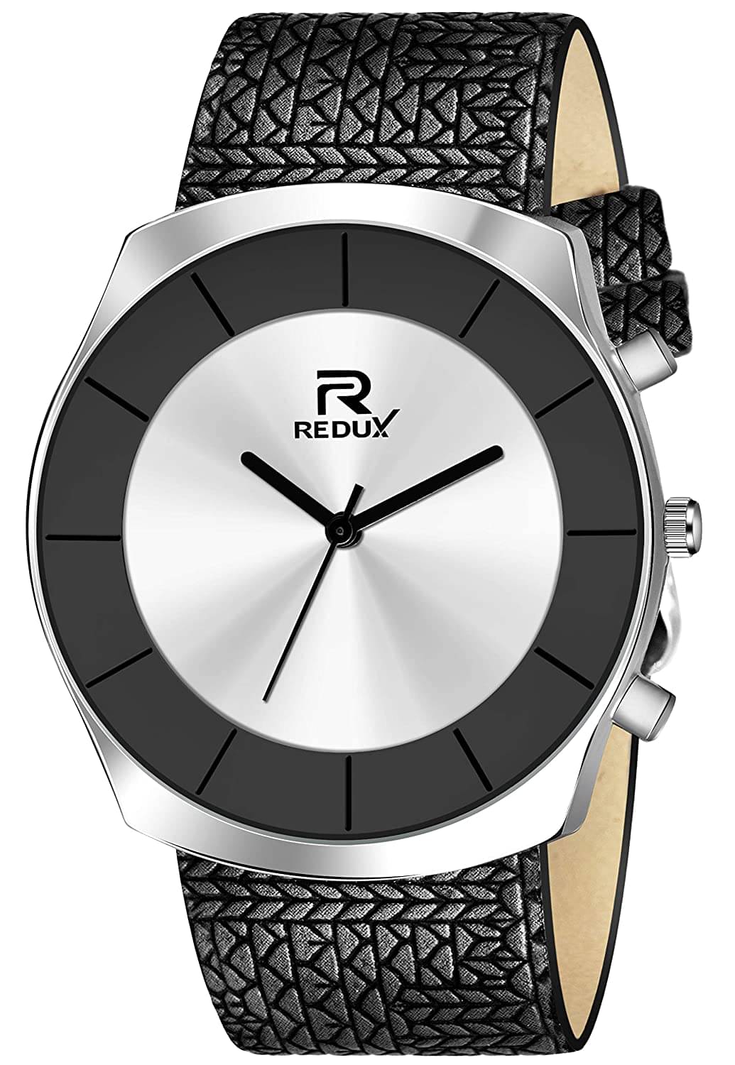     			Redux - Black Leather Analog Men's Watch