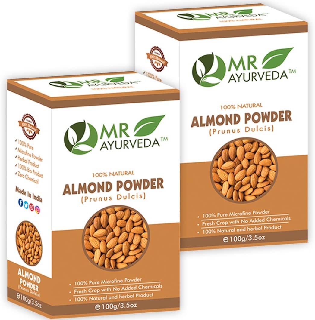 MR Ayurveda Almond Peel Powder Face Pack Masks 200 gm Pack of 2