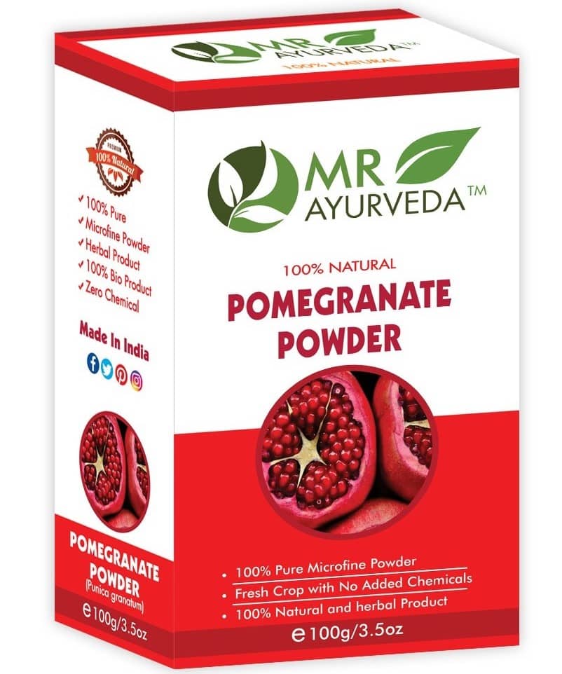 MR Ayurveda Herbal Pomegranate Peel Powder Face Pack Masks 100 gm