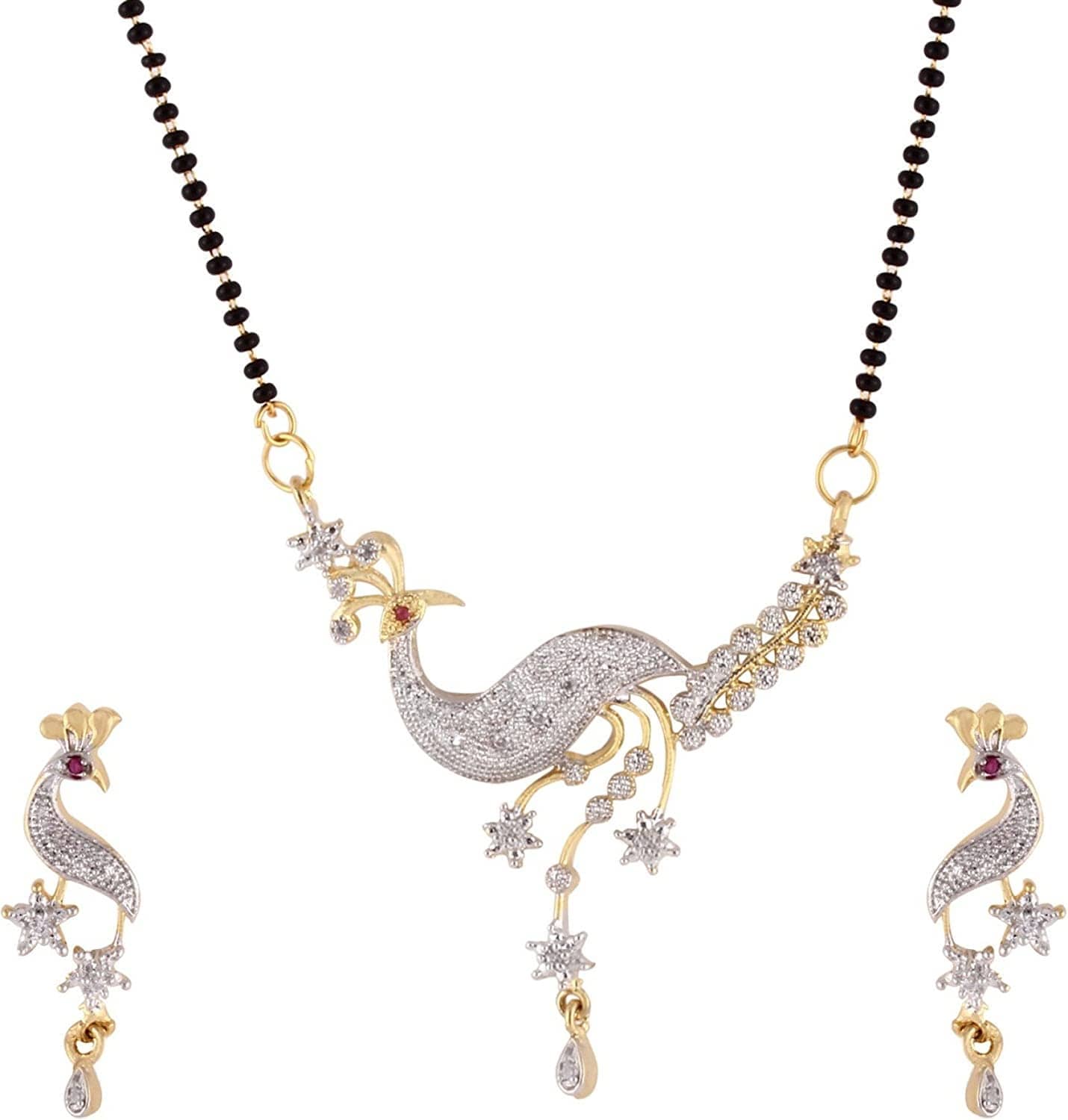 Sunhari Jewels - Silver Mangalsutra Set ( Pack of 1 )
