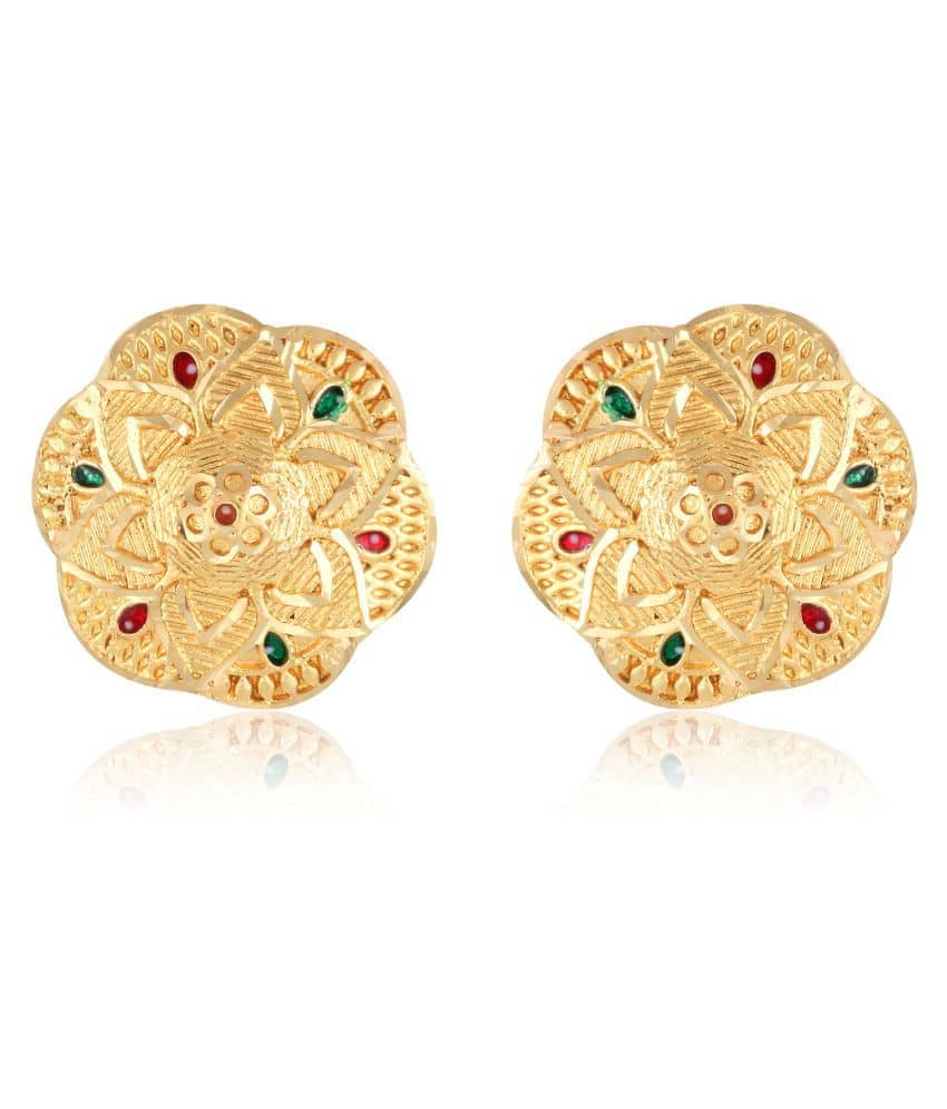 Vighnaharta wedding and Party wear Gold Plated alloy Stud Earring for Women and Girls (VFJ1255ERG) - Earrings | Buy online on ZillyBuy