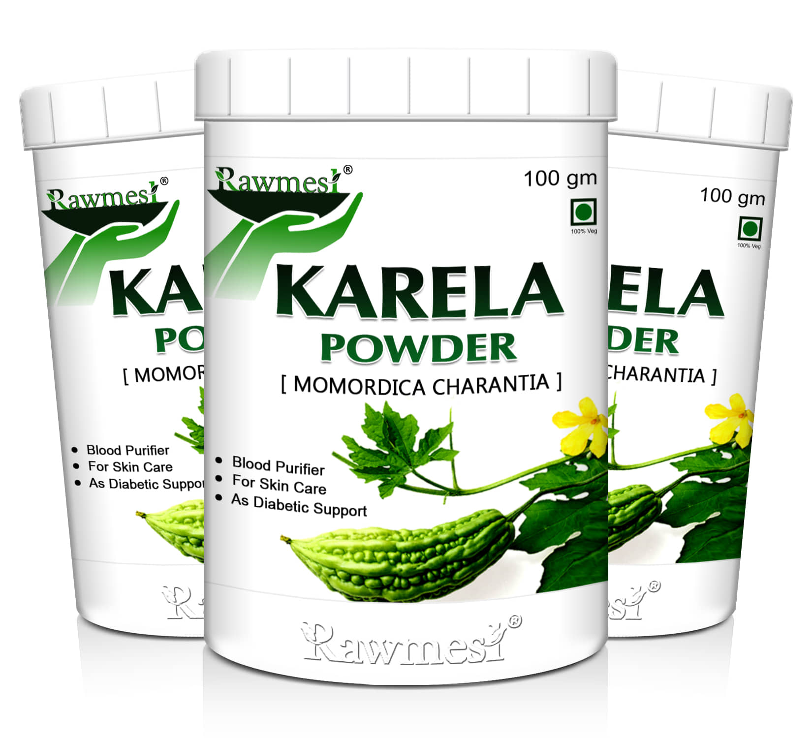 Rawmest Karela Powder 300 Gm Pack of 3