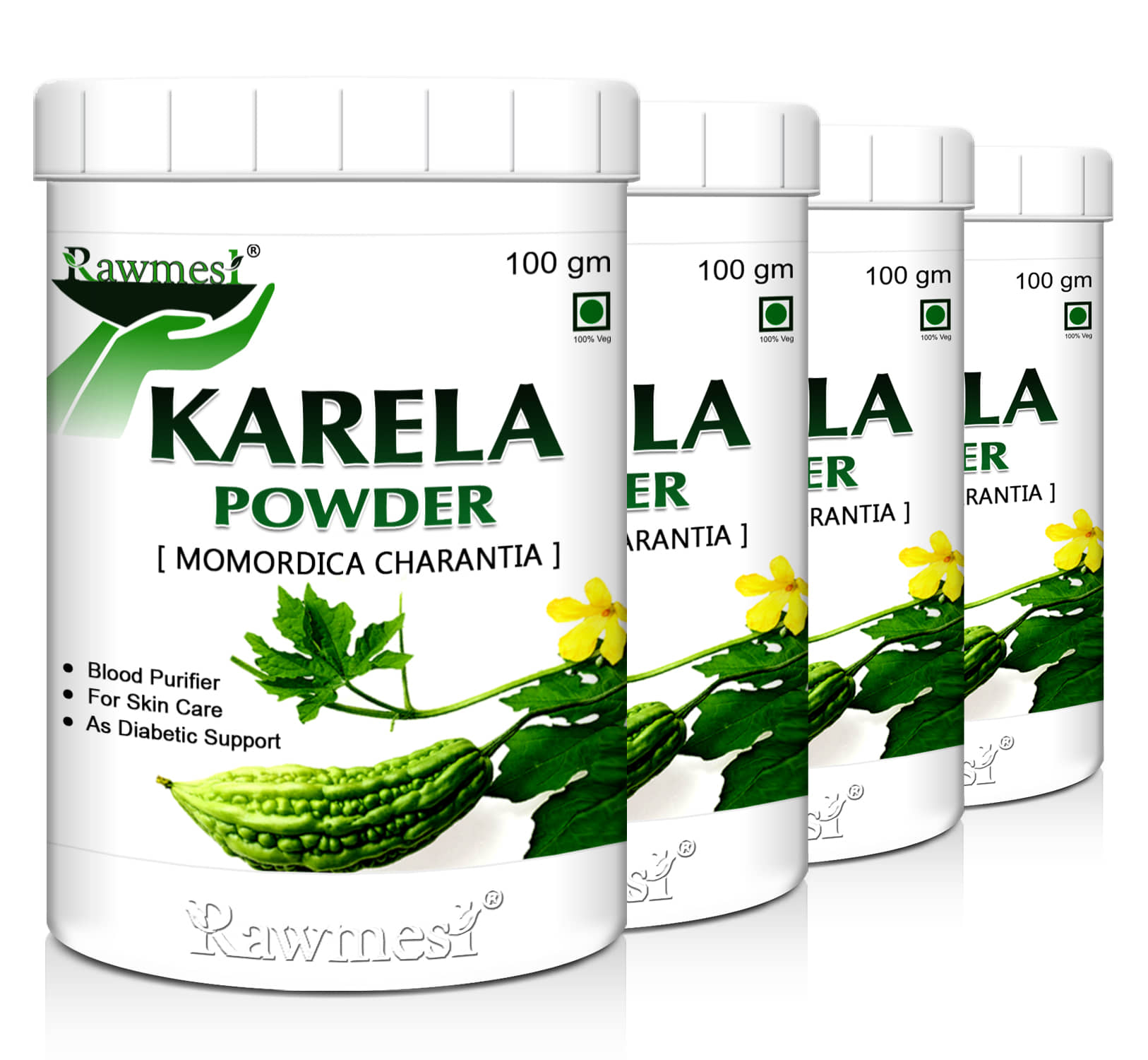 Rawmest Karela Powder 400 Gm Pack of 4