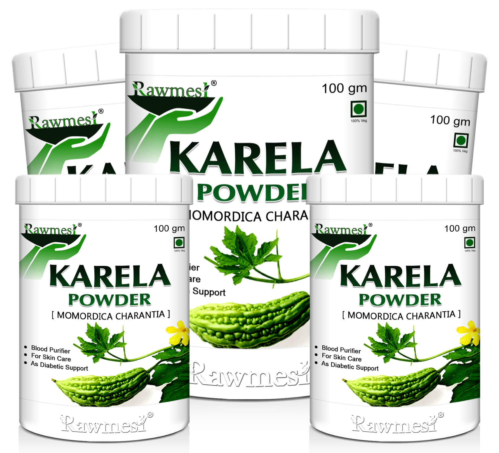 Rawmest Karela Powder 500 Gm Pack of 5