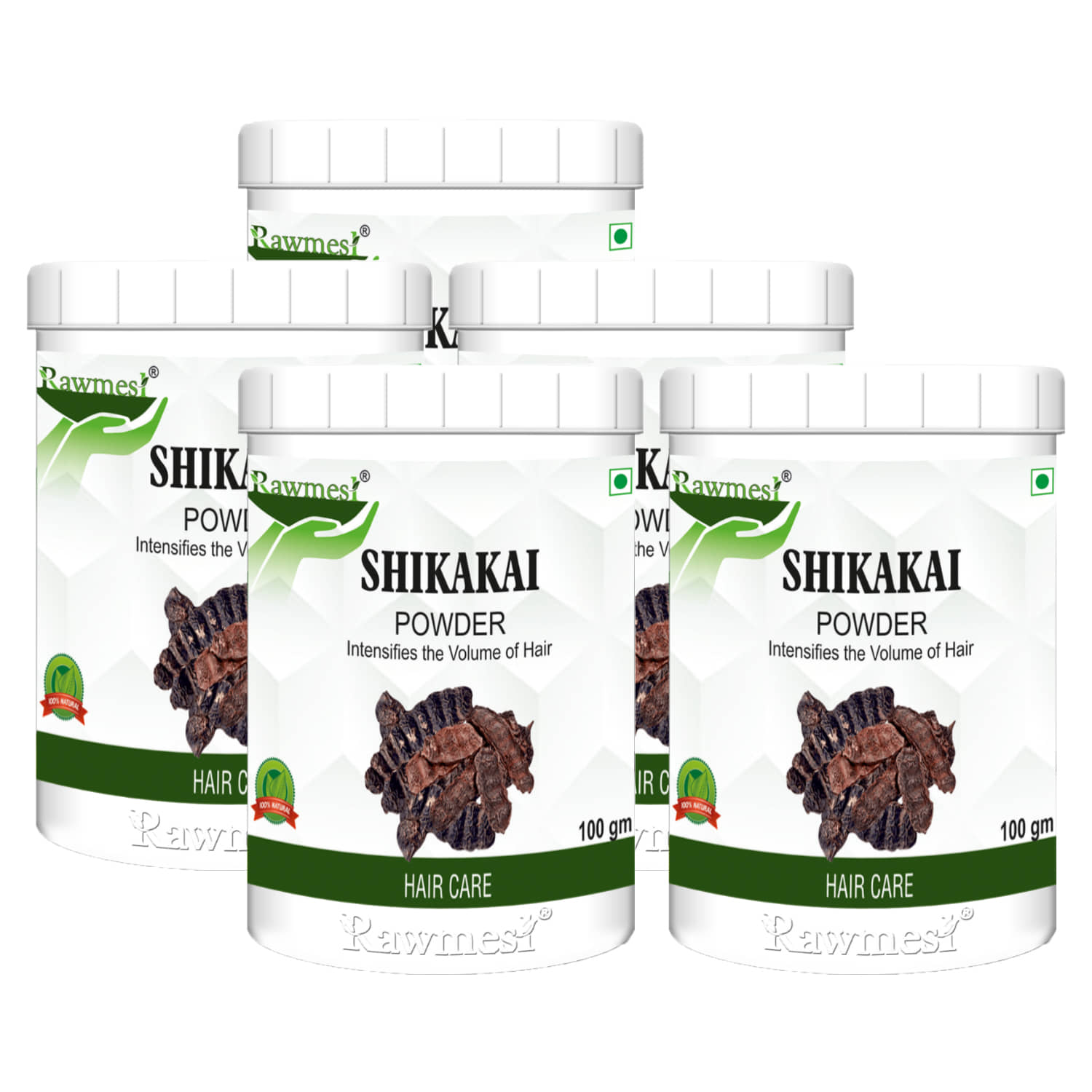 rawmest Shikakai Powder Hair Scalp Treatment 500 g Pack of 5