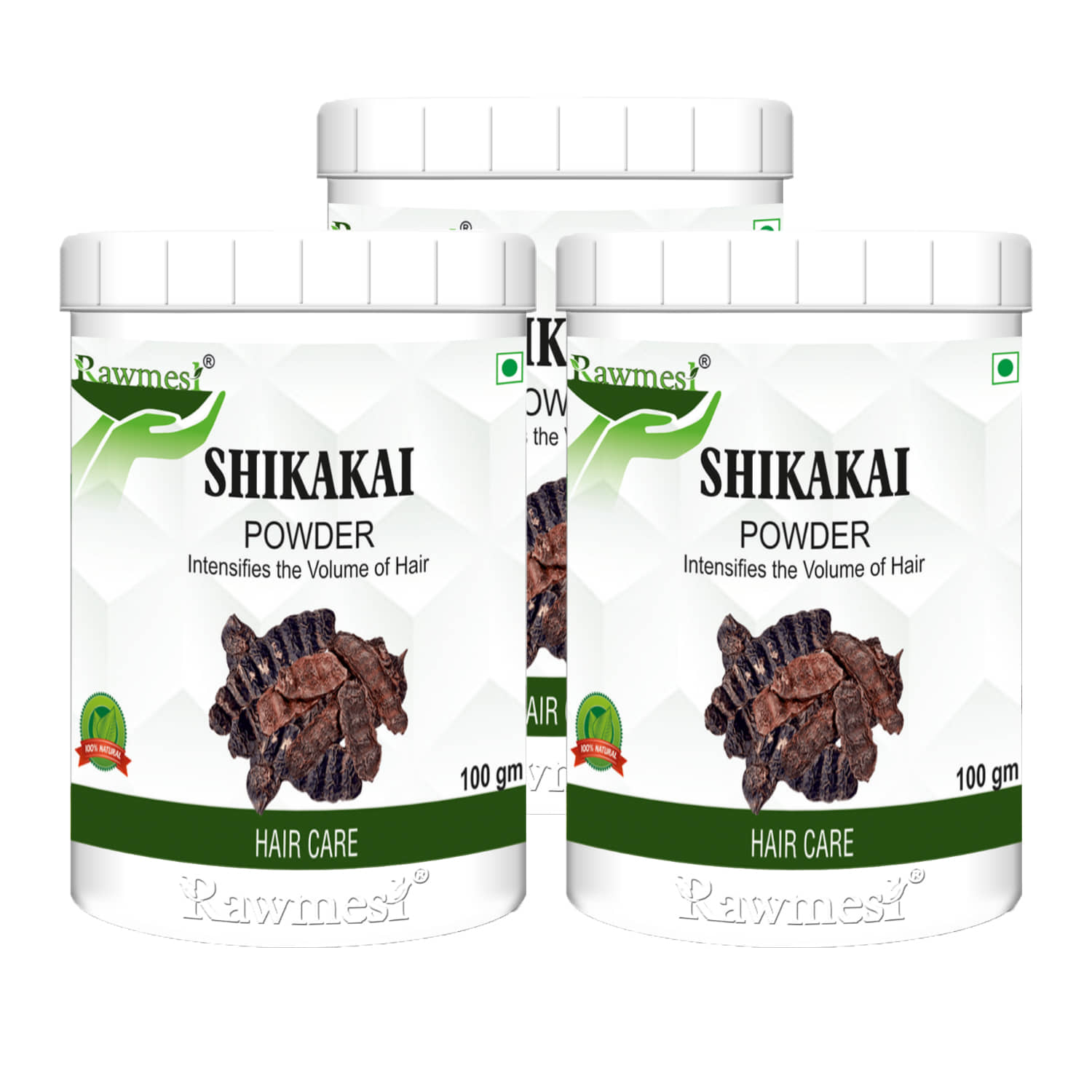 rawmest Shikakai Powder Hair Scalp Treatment 300 g Pack of 3