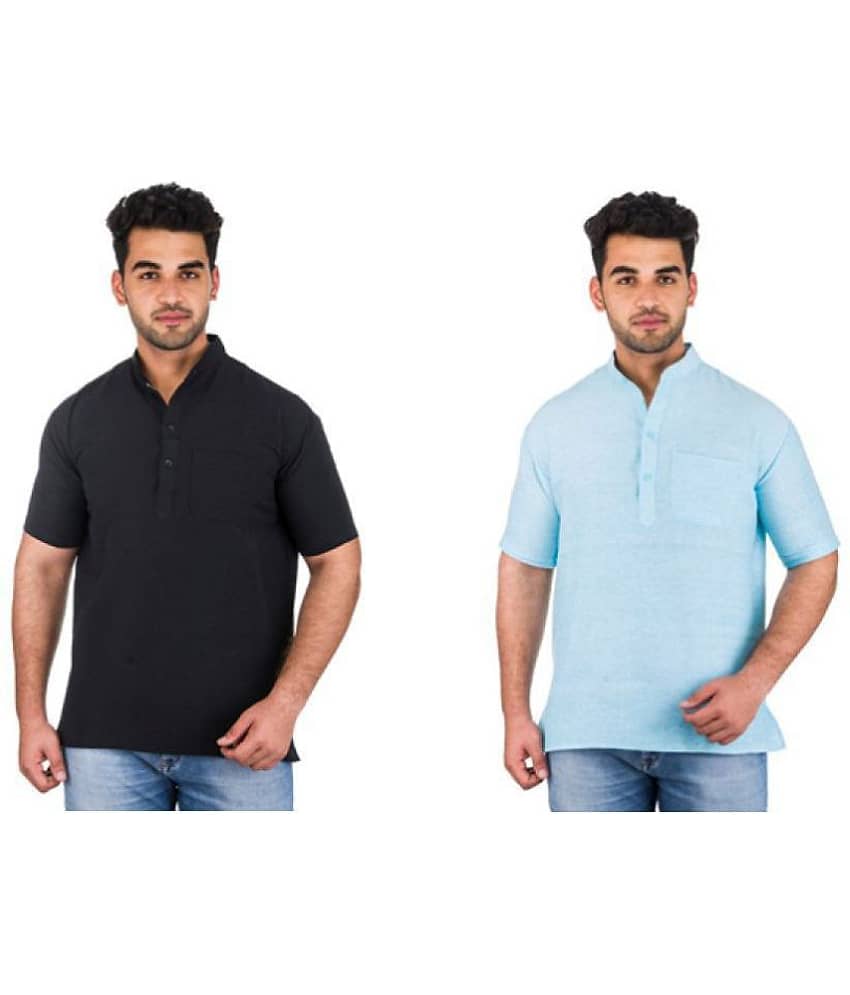 DESHBANDHU DBK Multi 100 Percent Cotton Kurta Pack of 2 - Kurtas & Kurta Sets | Buy online on ZillyBuy