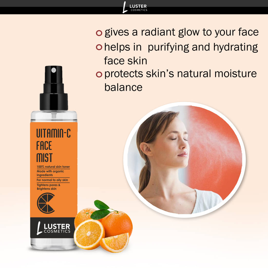 Luster Cosmetics Vitamin-C Face Mist Skin Tonic 115 mL Luster Cosmetics Vitamin-C Face Mist Skin Tonic 115 mL