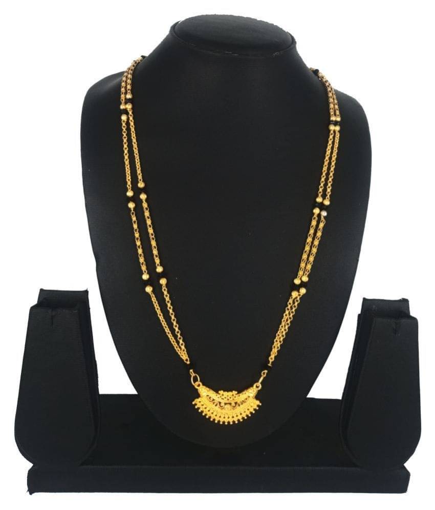 SHANKH-KRIVA Golden Mangalsutra ( Pack of 1 ) SHANKH-KRIVA Golden Mangalsutra ( Pack of 1 )