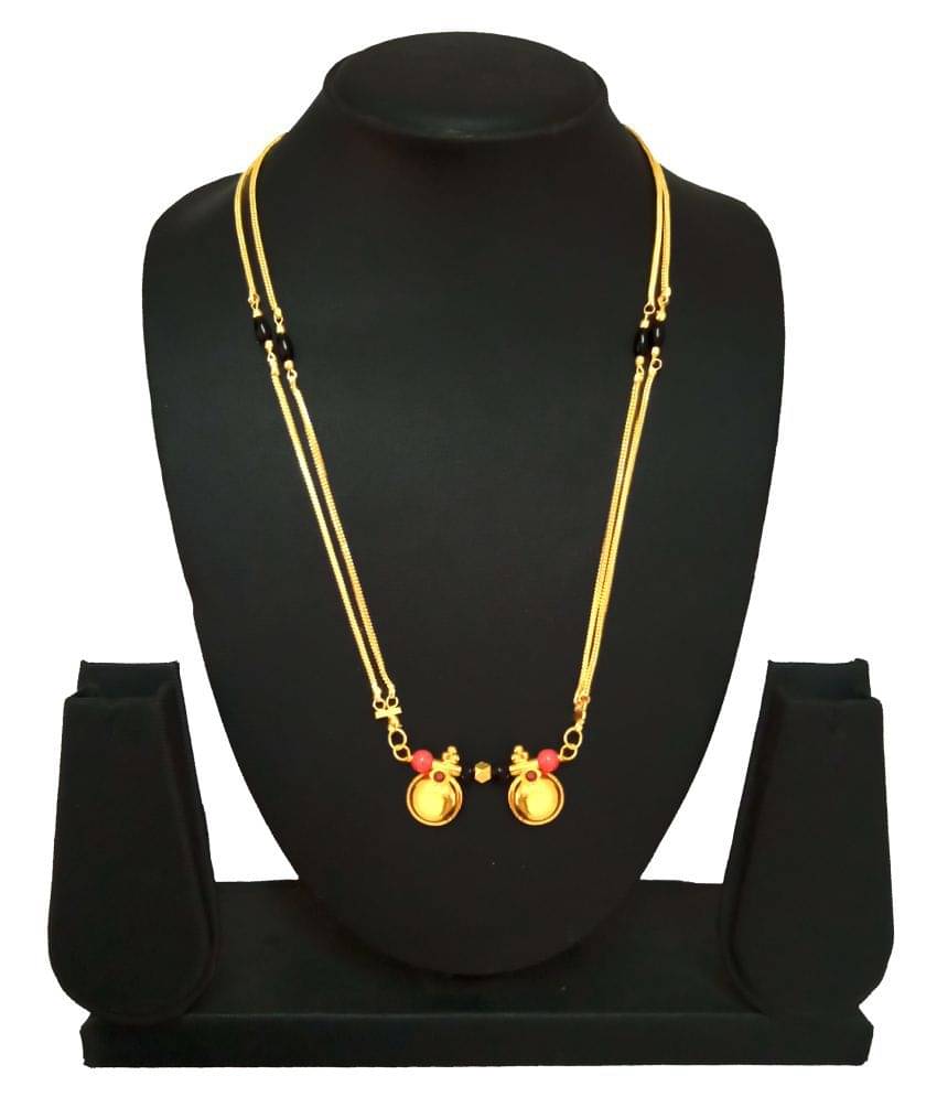 SHANKH-KRIVA Golden Mangalsutra ( Pack of 1 ) SHANKH-KRIVA Golden Mangalsutra ( Pack of 1 )