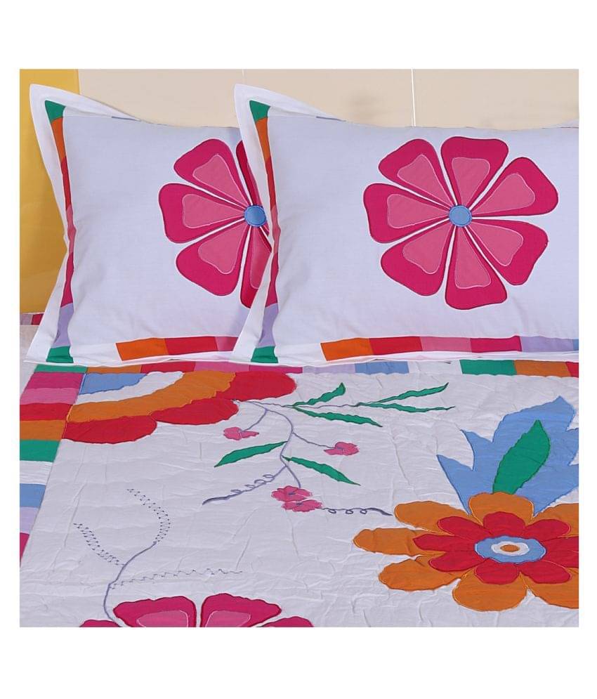HUGS N RUGS - Pack of 2 Cotton Embroidered Regular Pillow Cover ( 60.96 cm(24) x 40.64 cm(16) ) - Multi HUGS N RUGS - Pack of 2 Cotton Embroidered Regular Pillow Cover ( 60.96 cm(24) x 40.64 cm(16) ) - Multi