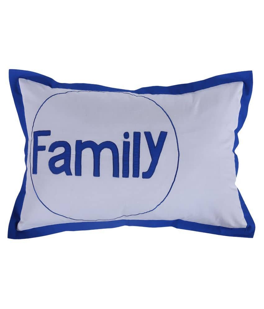 HUGS N RUGS - Pack of 1 Cotton Embroidered Regular Pillow Cover ( 60.96 cm(24) x 40.64 cm(16) ) - Multi