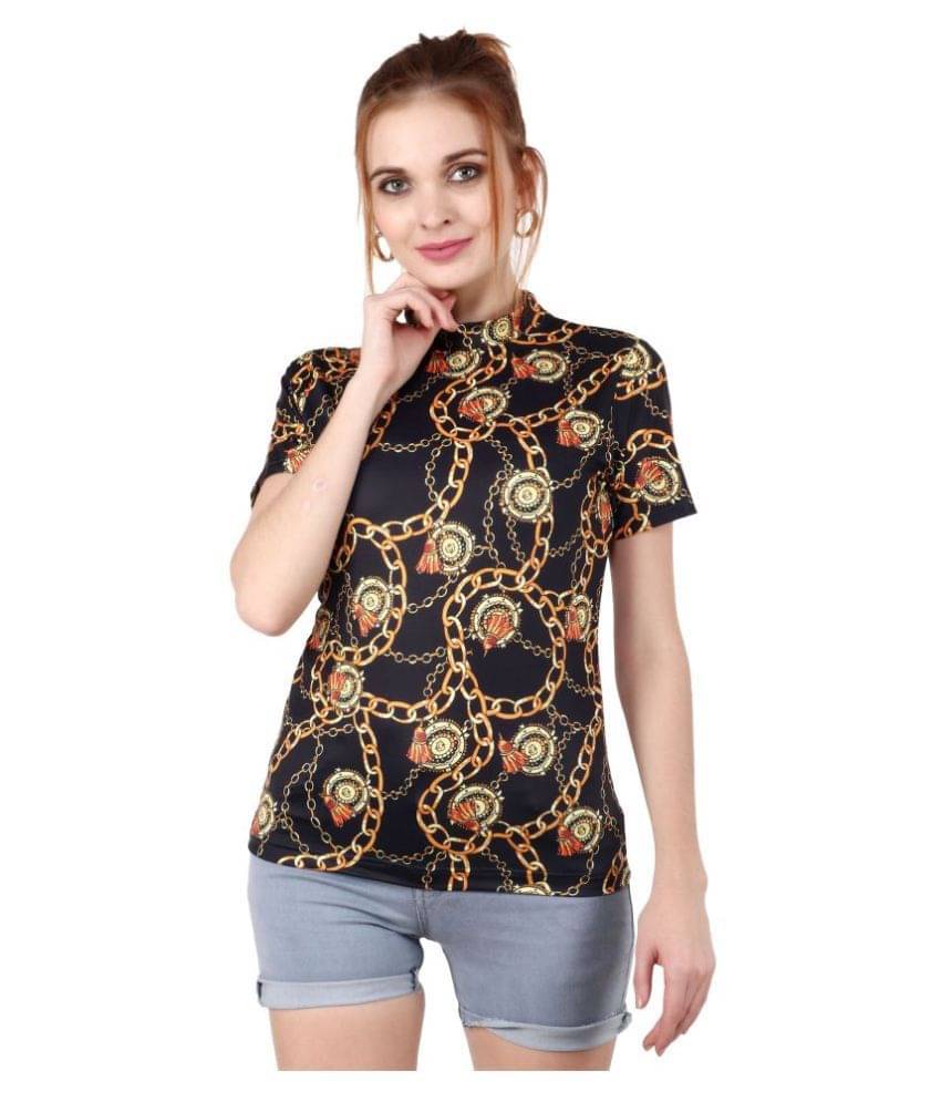 POPWINGS Women's Polyester Regular Top ( Multicolor ) POPWINGS Women's Polyester Regular Top ( Multicolor )