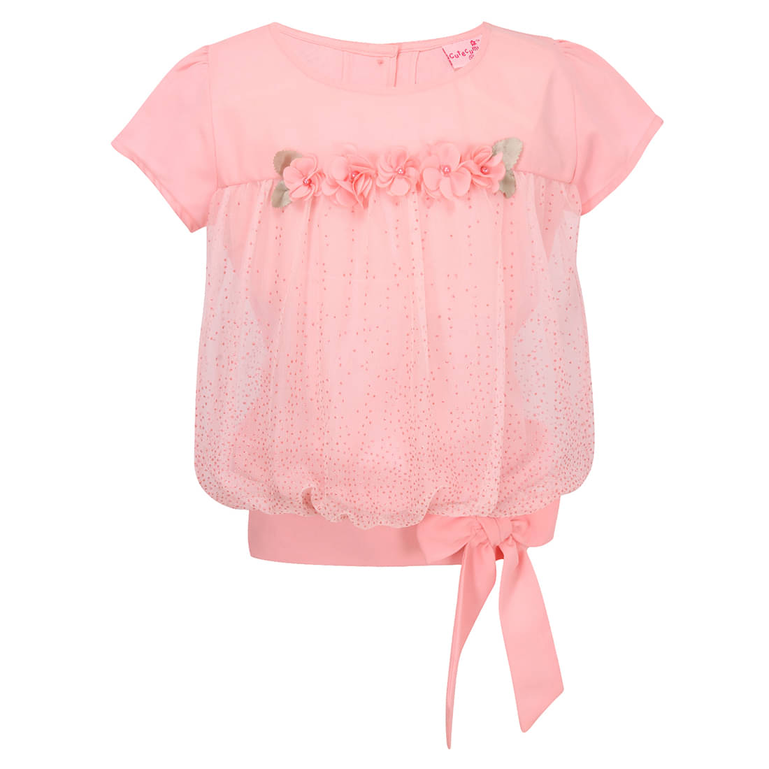     			Partywear embellished Cap Sleeves Top