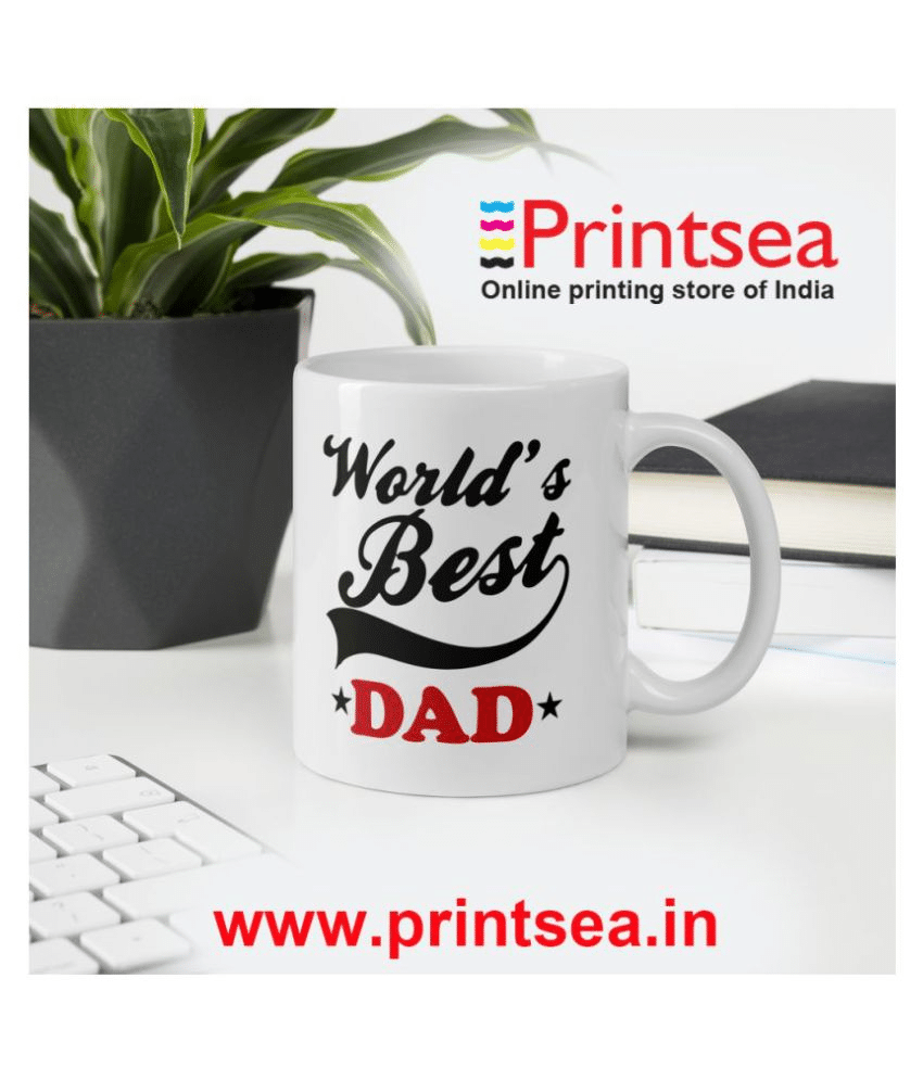     			Printsea World's Best Dad Ceramic Coffee Mug 1 Pcs 300 mL