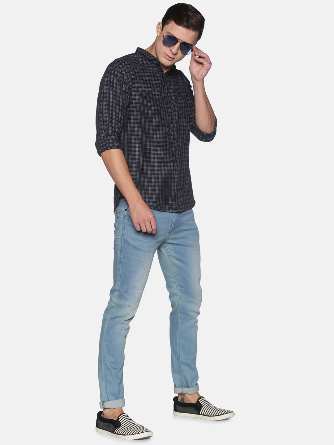     			Showoff Cotton Blend Slim Fit Men's Casual Shirt - Black ( Pack of 1 )