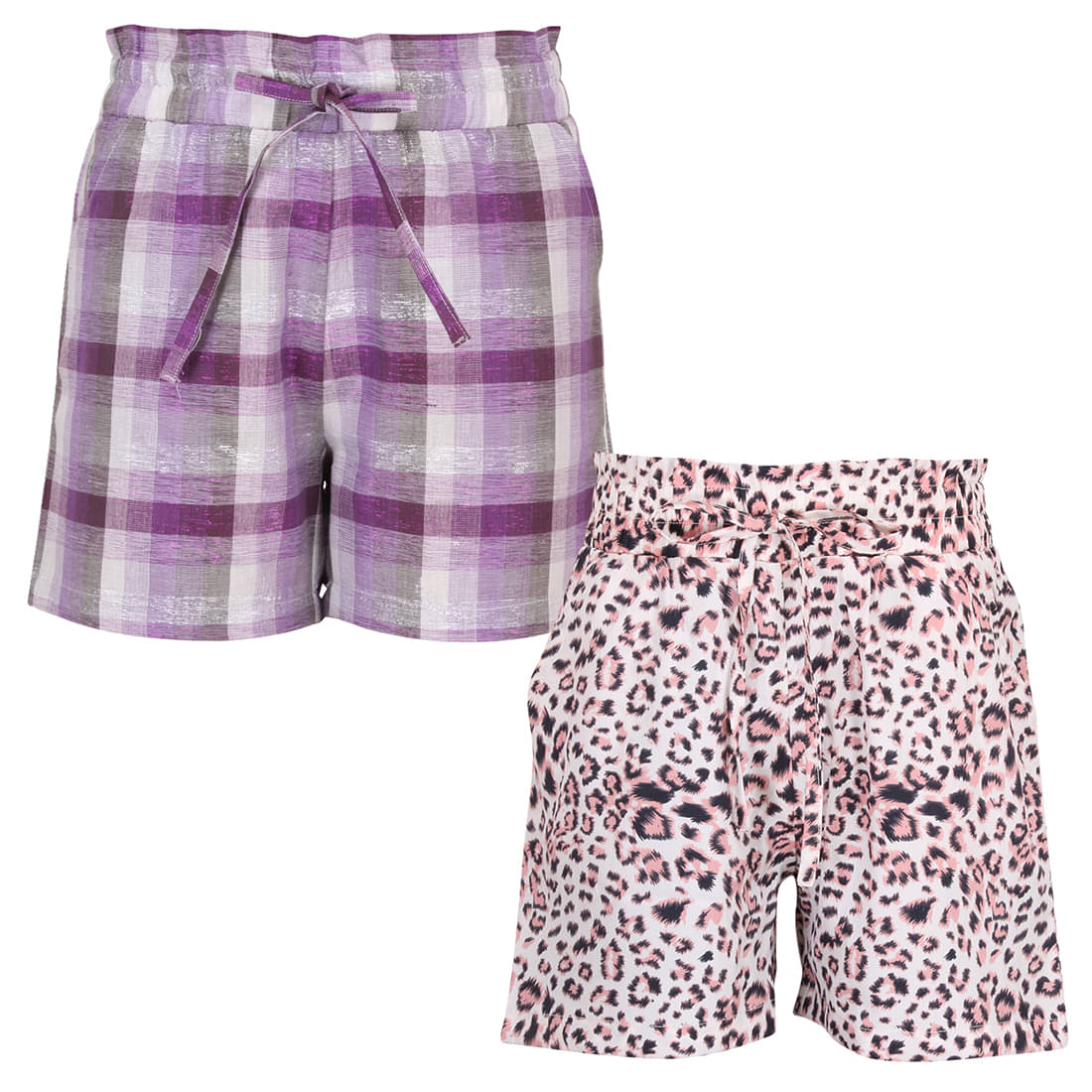     			Smart Casual Checkred and Printed Combo Shorts