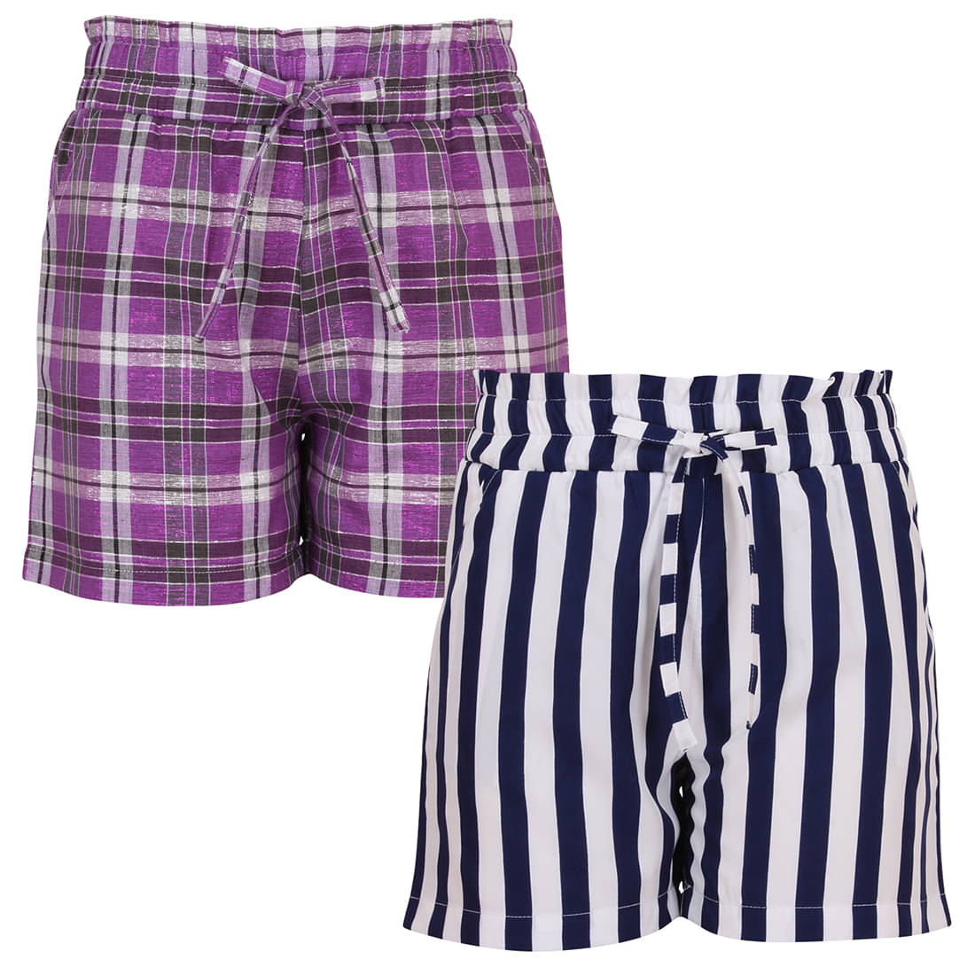 Smart Casual Checkred and Striped Combo Shorts, Smart Casual Checkred and Striped Combo Shorts,