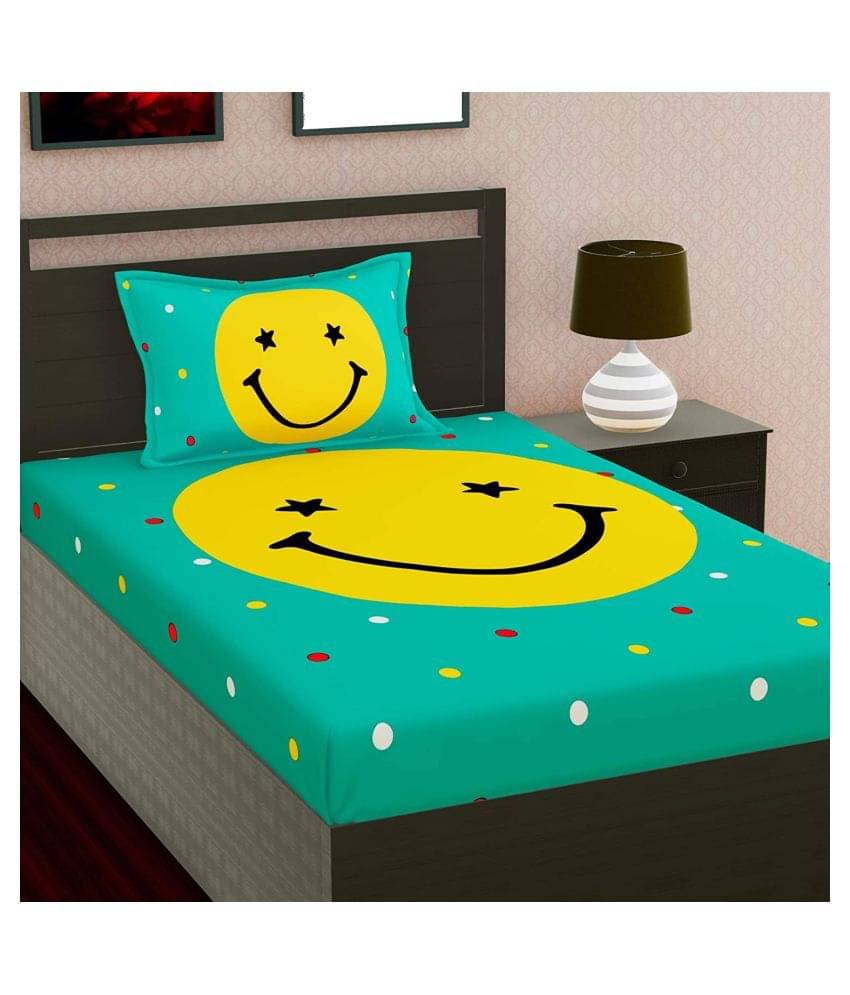     			Uniqchoice Cotton Single Bedsheet ( Turquoise )