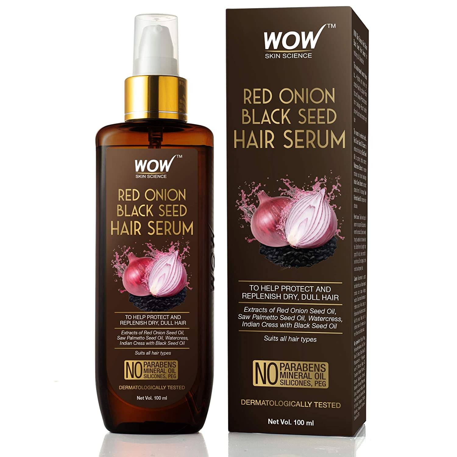 WOW Skin Science Onion Black Seed Hair Serum - 100mL     			WOW Skin Science Onion Black Seed Hair Serum - 100mL