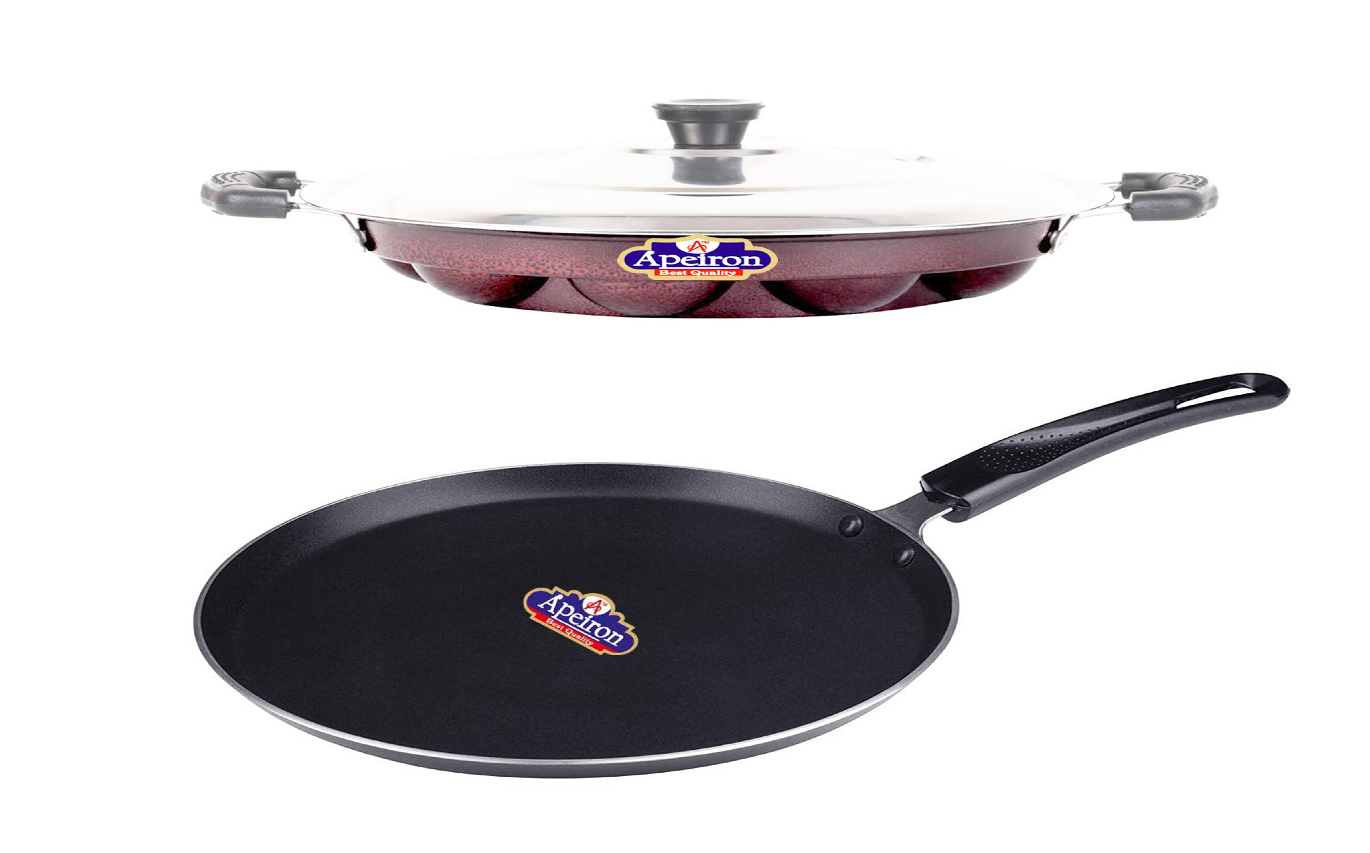     			APEIRON Appam and dosa Non-Stick Aluminum Chetty Pan 32 cm 1000 mL