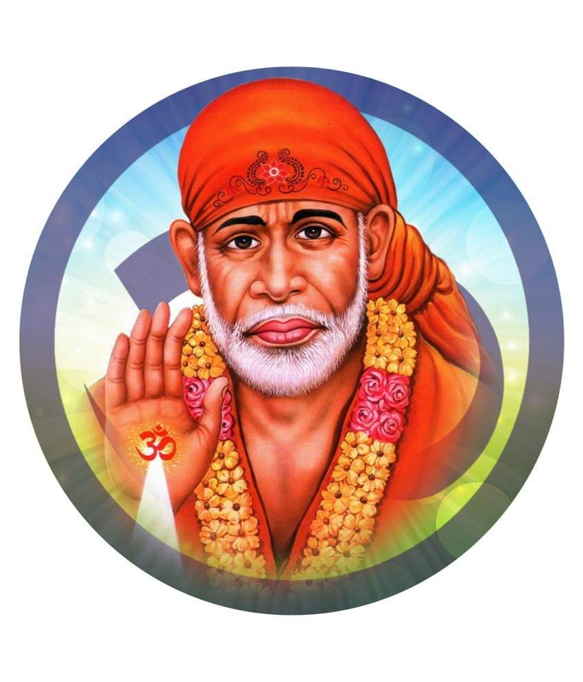     			Asmi Collection Sai Baba Wall Sticker ( 40 x 40 cms )
