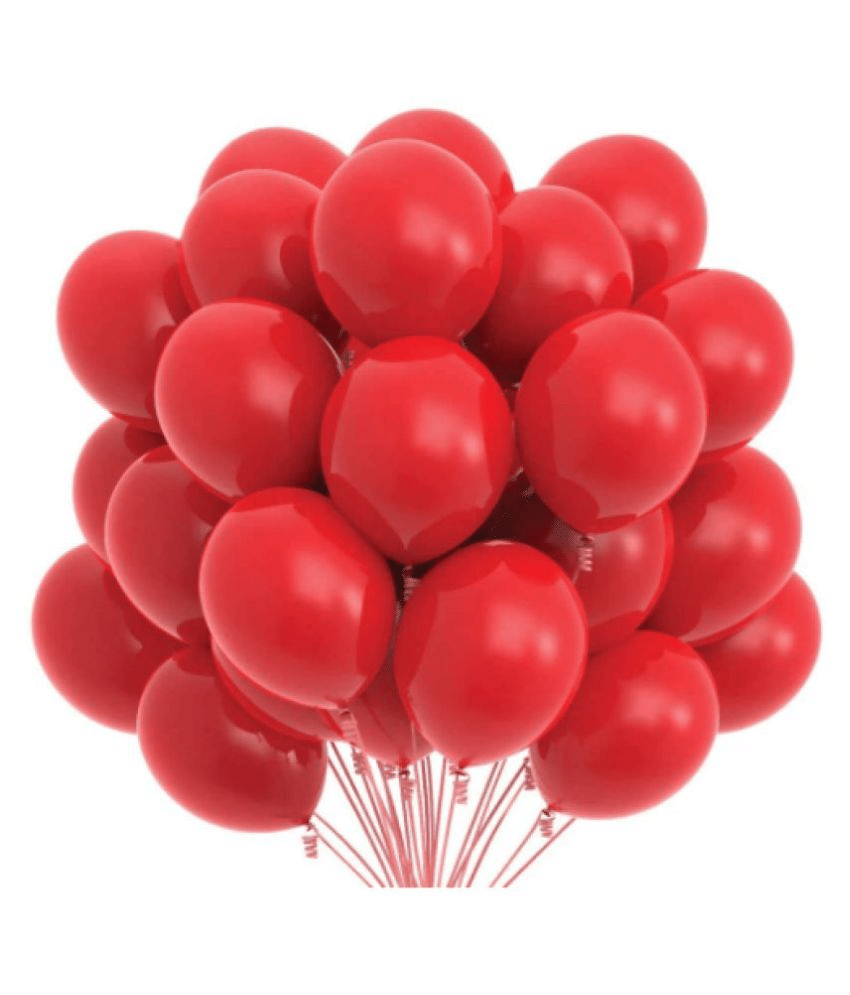     			Blooms Mall Vibrant Colous Combo Pack of 50 Balloons - Red Balloons Combo