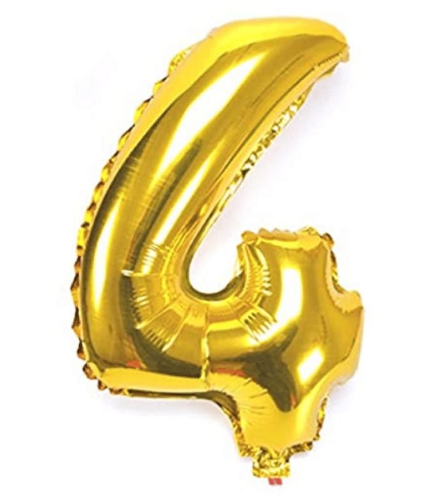     			Blooms Special Foil Balloon Number - 4 (Golden)
