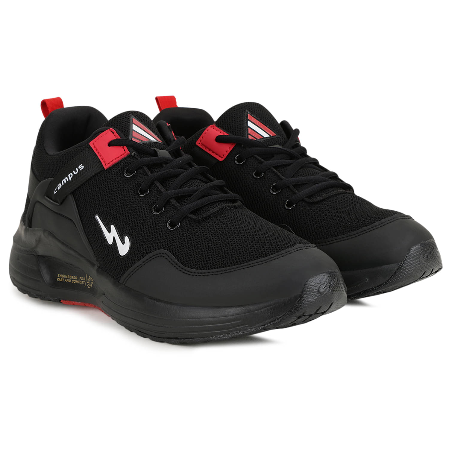 Campus EUROPA Black  Men's Sports Running Shoes     			Campus EUROPA Black  Men's Sports Running Shoes