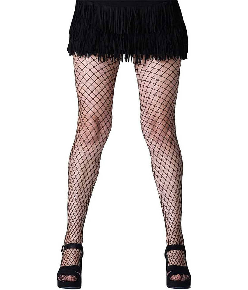 HF LUMEN - Black Net Women's Full length Stockings ( Pack of 1 ) - Socks | Buy online on ZillyBuy