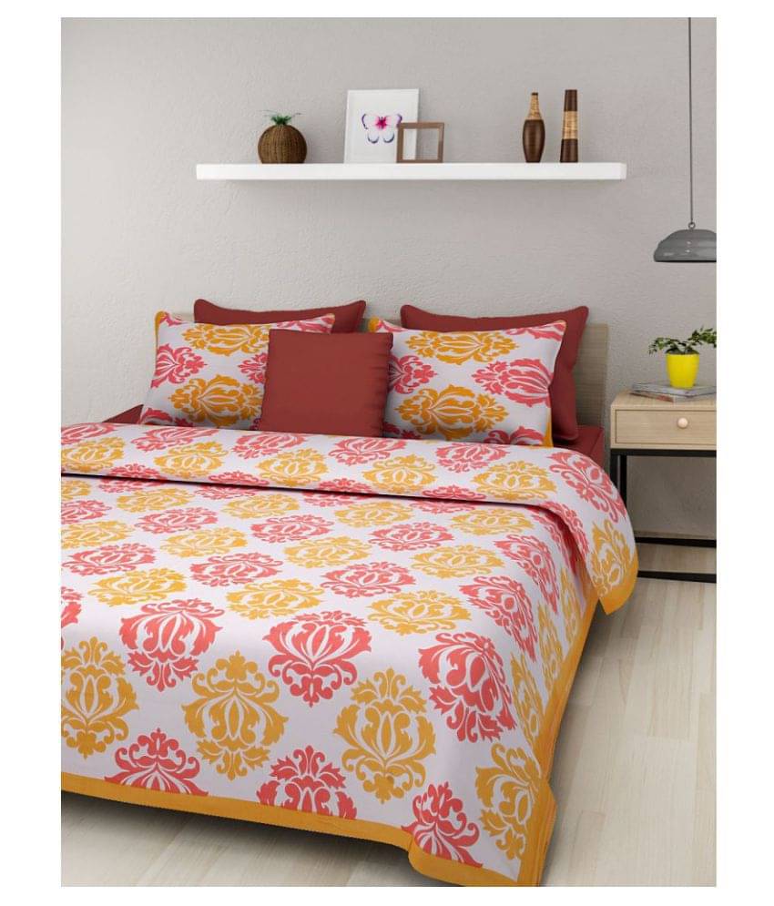 Uniqchoice Cotton Double Bedsheet with 2 Pillow Covers ( 240 cm x 215 cm ) Uniqchoice Cotton Double Bedsheet with 2 Pillow Covers ( 240 cm x 215 cm )