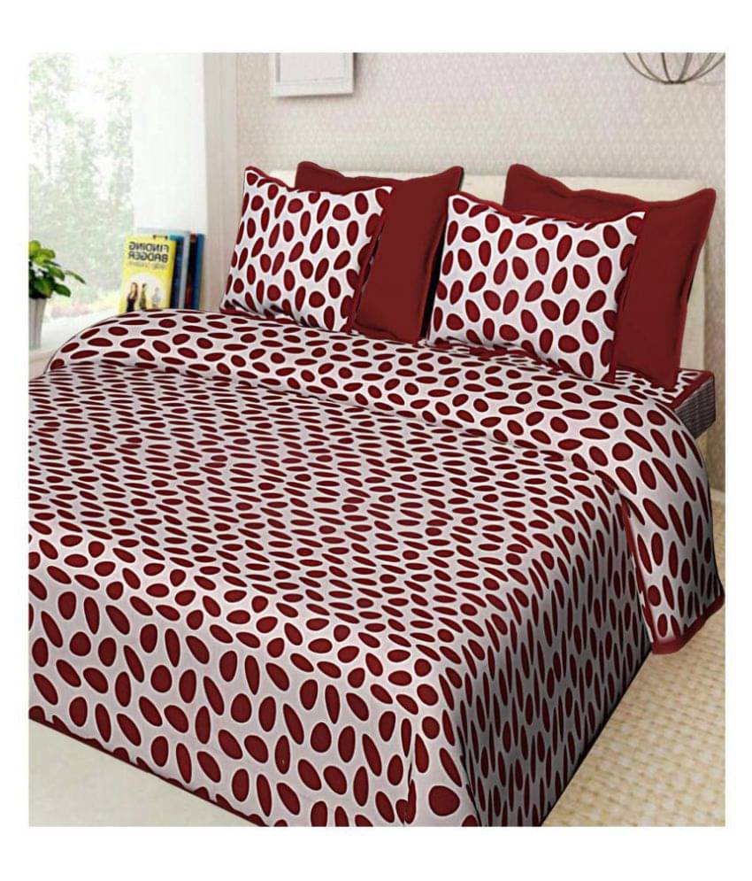 Uniqchoice Cotton Double Bedsheet ( Maroon )     			Uniqchoice Cotton Double Bedsheet ( Maroon )