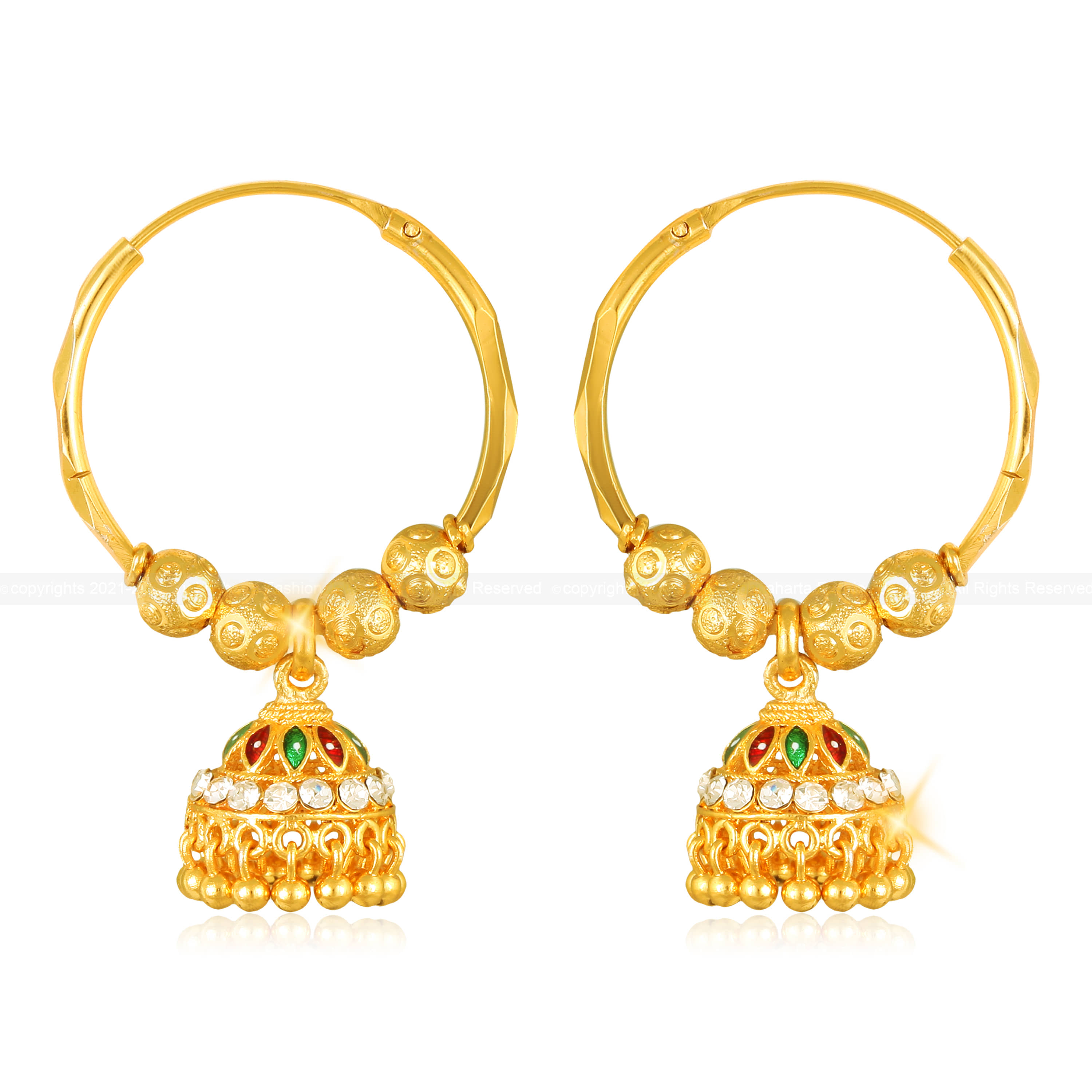 Vighnaharta Allure Beautiful Earrings Elite Chic Gold Plated for Women and Girls [VFJ1338ERG ] - Earrings | Buy online on ZillyBuy