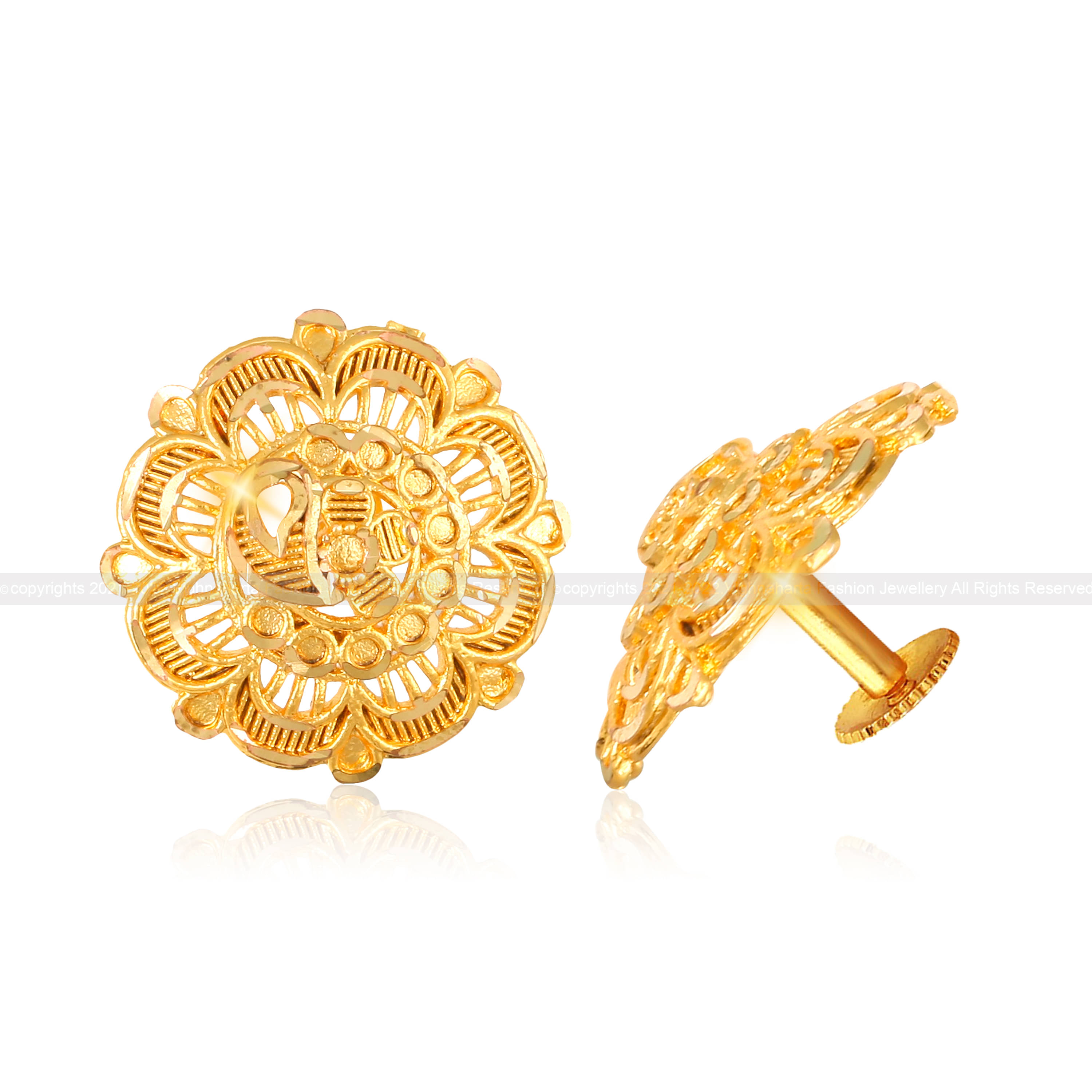     			Vighnaharta Twinkling Elegant Feminine Colorful Gold Plated Jumbo Stud Earring for Women and Girls [VFJ1345ERG ]