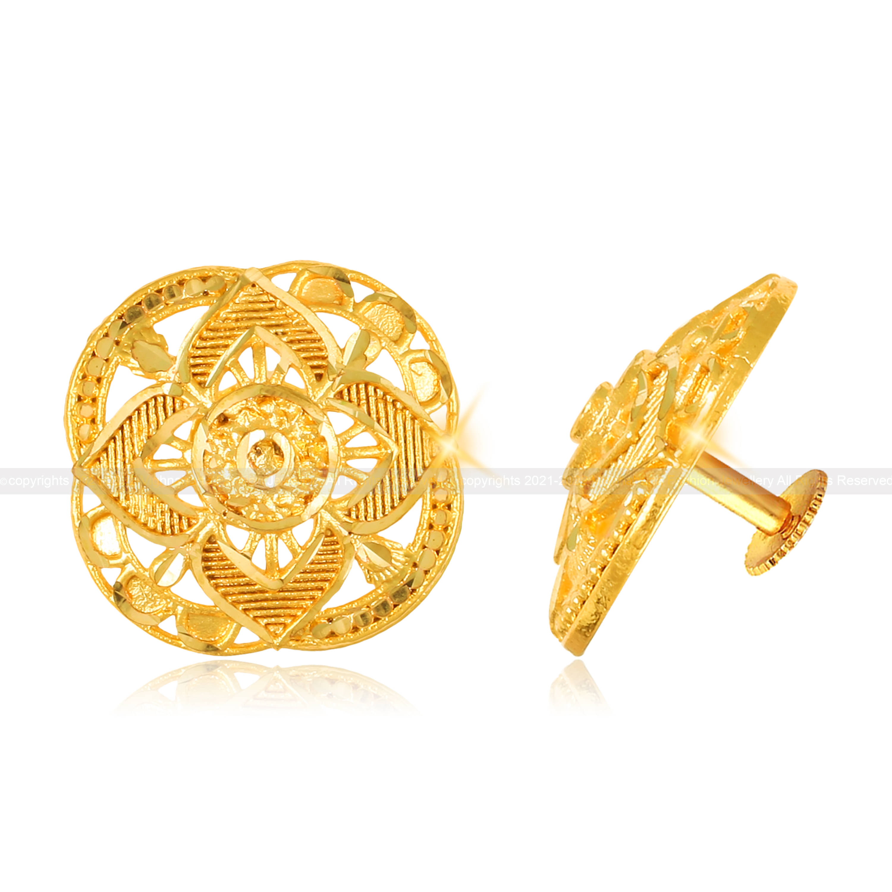     			Vighnaharta Twinkling Elegant Shimmering Unique Gold Plated Jumbo Stud Earring for Women and Girls [VFJ1343ERG ]