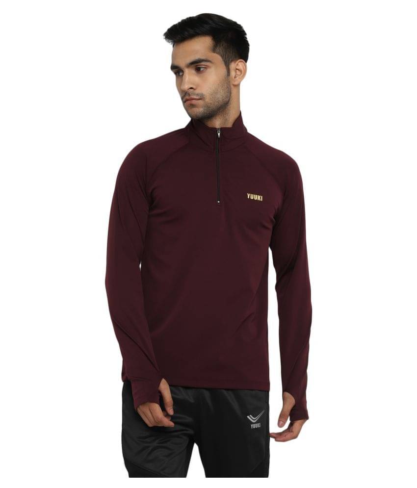 YUUKI Maroon Polyester Jacket YUUKI Maroon Polyester Jacket