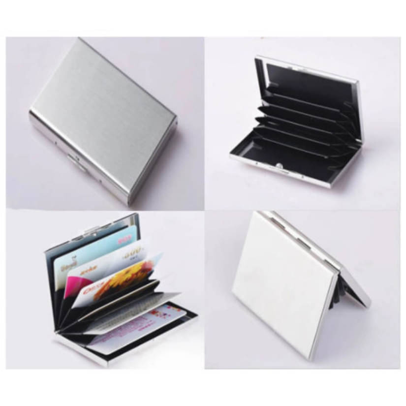     			FSN-Quality Steel Plain ATM Card Holder with 6 card slots
