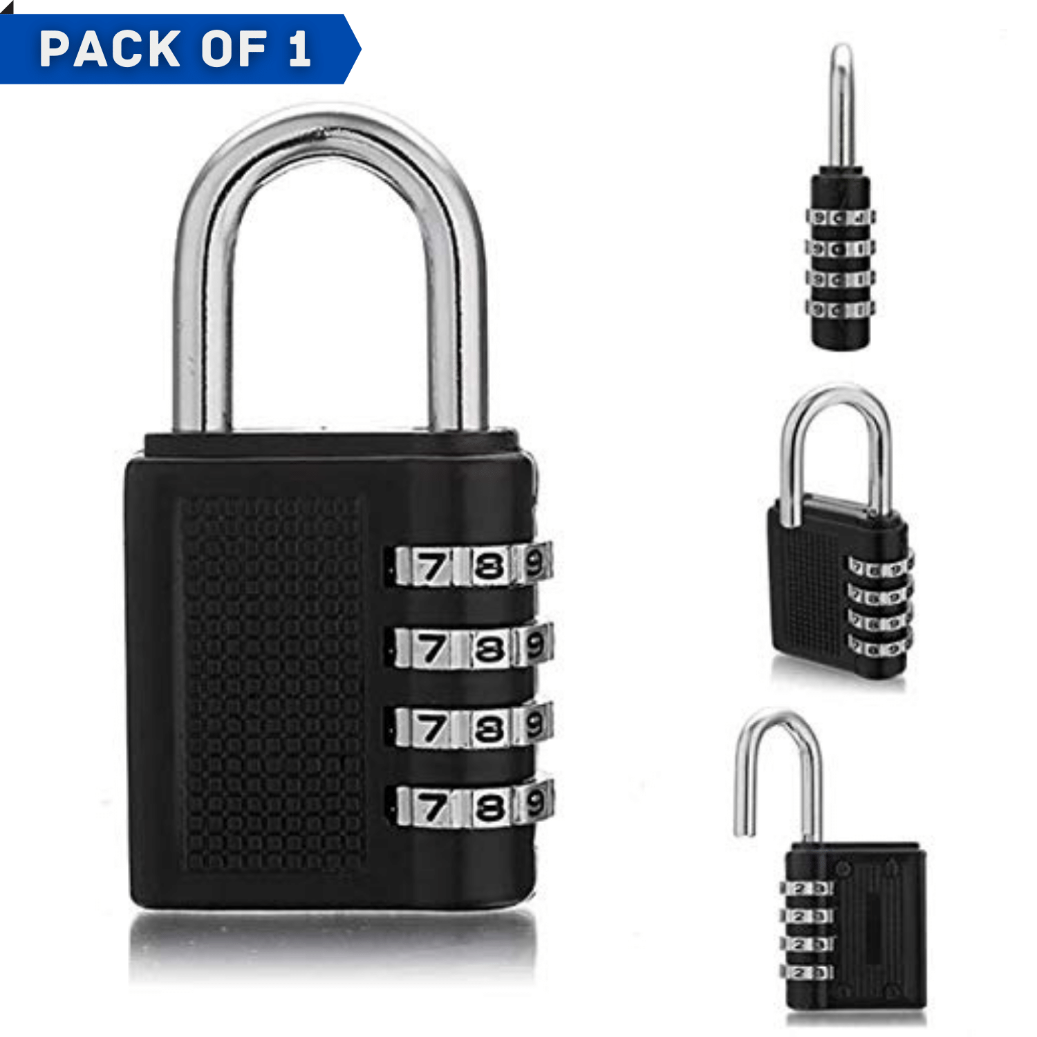 Lock Guard 4 Digit Combination Pad Lock Pack of 1, Anti Theft Padlock For Every Locker, Metal and Plated Steel Material High Security Padlock Lock Guard 4 Digit Combination Pad Lock Pack of 1, Anti Theft Padlock For Every Locker, Metal and Plated Steel Material High Security Padlock