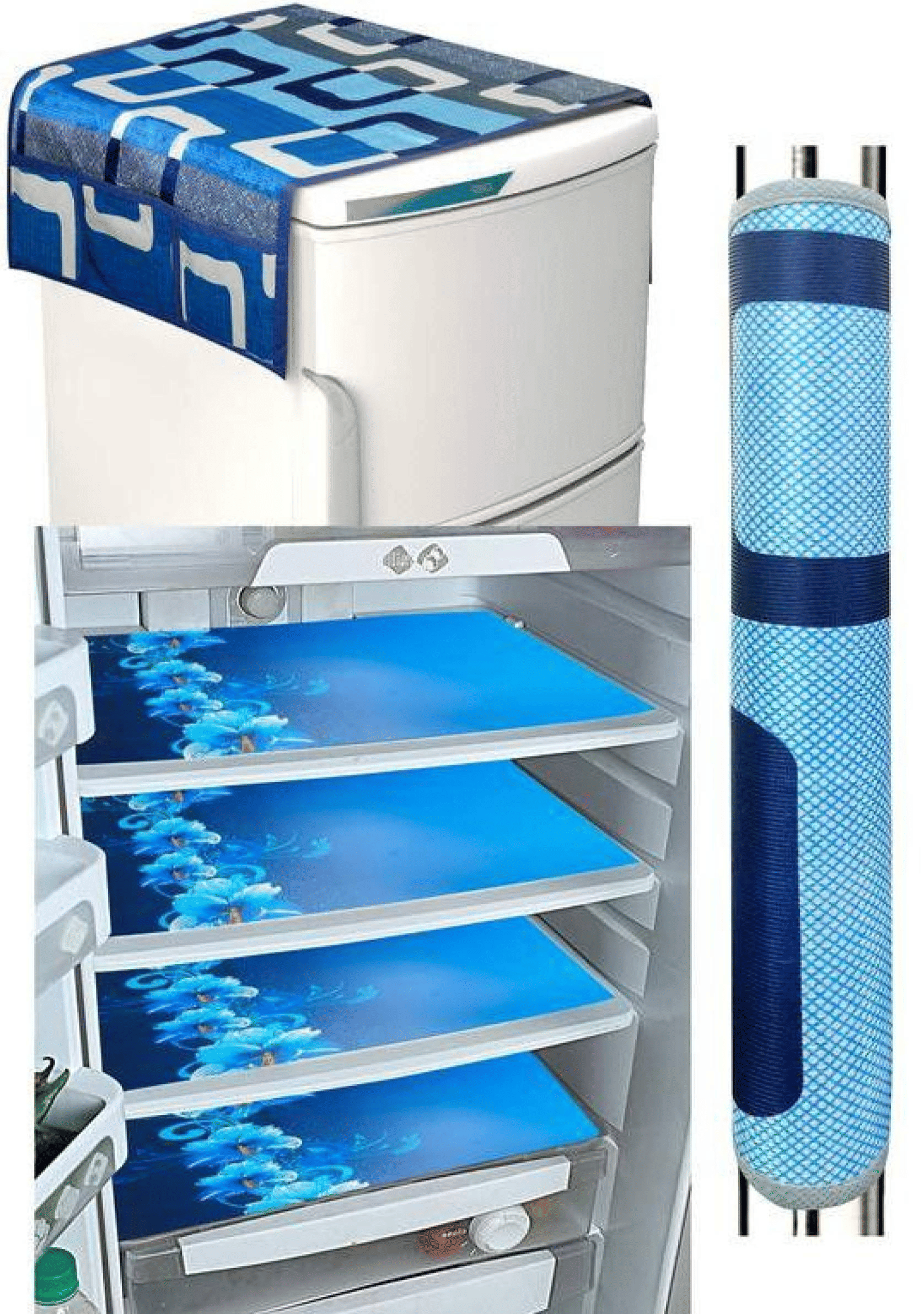     			Exopick - Blue PVC Fridge  Top Cover (Pack of 6)