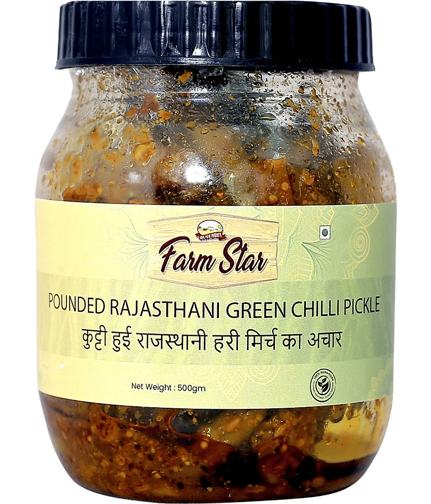 Farm Star (Pounded Rajasthani Green Chilli pickle) Murabba 500 g
